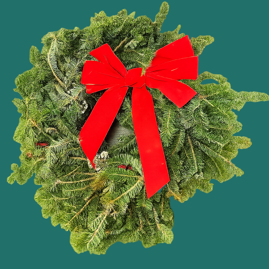Fraser Fir Wreath Decorated - 10"